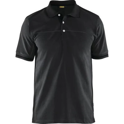 Image de Polo bicolore noir/gris foncé