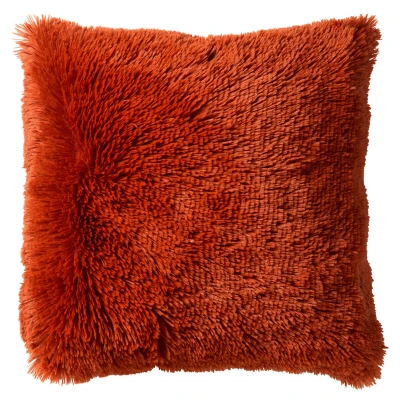 Afbeelding van Dutch Decor FLUFFY Kussenhoes 60x60 cm superzacht XL kussensloop Potters Clay oranje