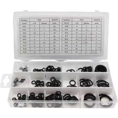 Afbeelding van Assortiment nitrilrubber o ringen, metrisch 225 delig Velleman