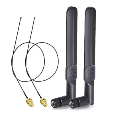 Afbeelding van Bingfu WLAN antenne RP SMA mannelijk 8dBi 2,4 GHz 5,8 dual band coaxkabel van MHF4 naar vrouwelijk 25 cm voor ESP32 Intel netwerkkaart M.2 NGFF router wifi IP camera beveiliging USB adapter