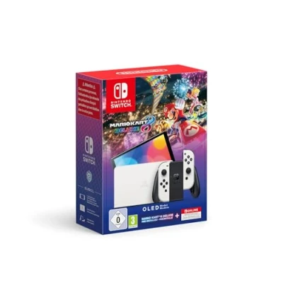 Image de Nintendo Switch Oled Blanc + Mario Kart 8 Deluxe 12 Mois Online