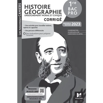 Image de Les Nouveaux Cahiers HISTOIRE GEOGRAPHIE EMC 1re Bac Pro Corrigé