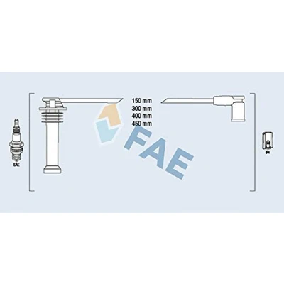 Afbeelding van FAE 85125 Bougiekabelset FORD: FIESTA 5, 6, Focus Mk1 Hatchback, MAZDA: 2 Hatchback