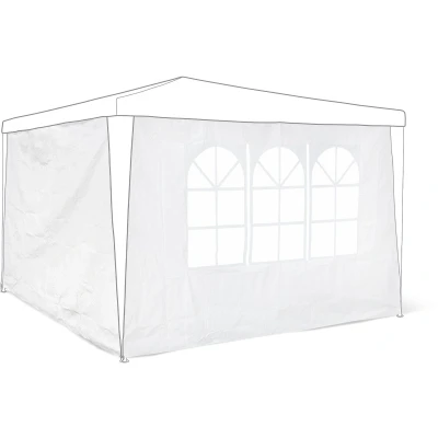 Afbeelding van partytent zijwand 2 stuks voor 3x3 tent waterafstotend wit