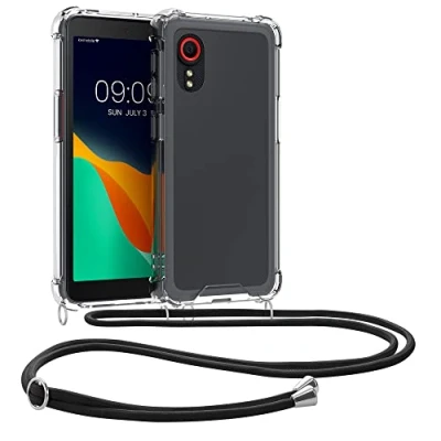 Afbeelding van kwmobile telefoonhoesje geschikt voor Samsung Galaxy Xcover 5 Hoesje met telefoonkoord Back cover in transparant