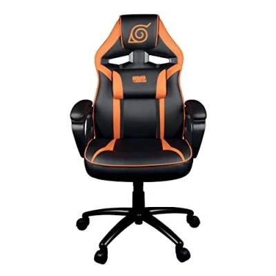 Afbeelding van Fotel Konix Naruto Gamingowy do 150kg Skóra ECO Czarno pomarańczowy