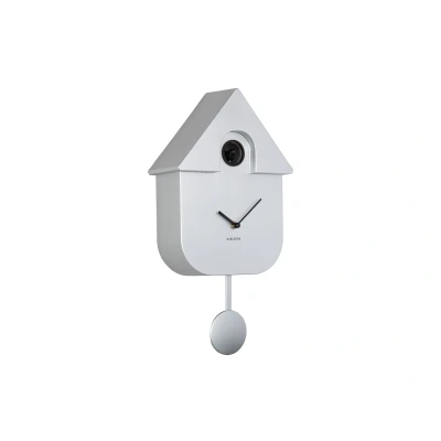 Afbeelding van Karlsson Wandklok Modern Cuckoo Metallic silver