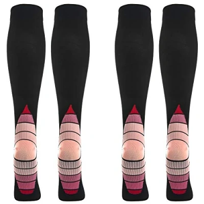 Afbeelding van Weekend Peninsula 2 paar compressiesokken voor mannen en vrouwen, hardlopen, sport, fietsen, vliegreizen zwangerschap, herstel (M, roze)
