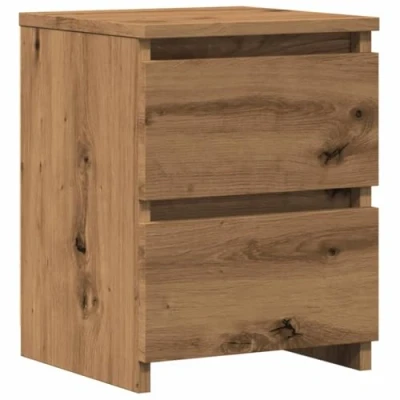 Image de vidaXL Table de chevet chêne artisanal 30x30x40 cm bois d&#039;ingénierie855848