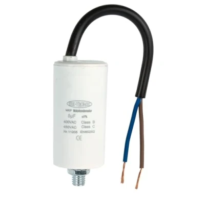 Afbeelding van EDI TRONIC motor condensator, werkcondensator, startcondensator, kabel, 5µF, 450V, M8