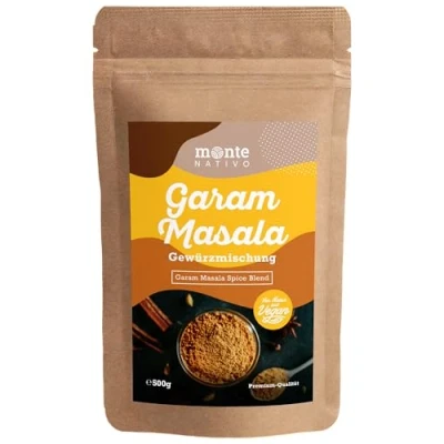 Image de Garam Masala Monte Nativo (500g) en Poudre Épices aromatiques séchées avec soin, idéales pour Cuisiner et Assaisonner Arôme Goût intenses
