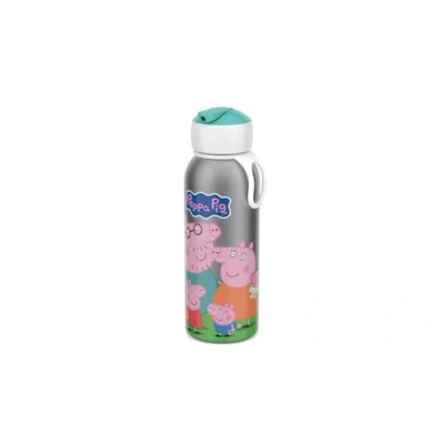Afbeelding van Mepal Isoleerfles flip up Campus 350 ml 12 uur koud / 9 warm Drinkfles met rietje voor kinderen Peppa Pig