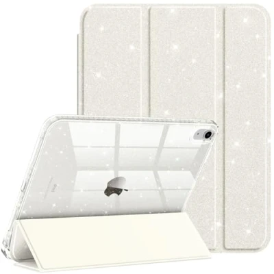 Afbeelding van Fintie Beschermhoes voor iPad 11e generatie 11 inch 2025 (A16), 10e 2022, 10,9 inch, met penhouder, schokbestendig, glanzend en transparant (Starlight)