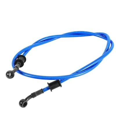 Afbeelding van Remolieslang voor motorfiets, 50 cm 120 cm, gevlochten remslang, van staal, koppeling, olieslang, slang, motorrem (900 mm, blauw)