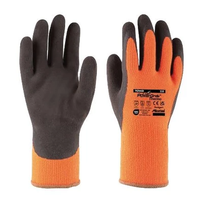 Afbeelding van Towa werkhandschoen winter latex gecoat PowerGrab 335, 8/M, MS Schippers, Bruin Geschikt voor Veehouderij