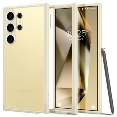 Afbeelding van Spigen Ultra Hybrid Hoesje Geschikt voor Samsung S24 Back Cover Beige