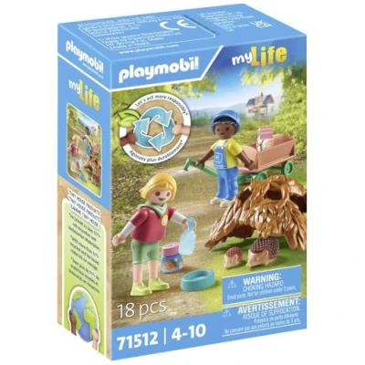 Image de Playmobil My Life 71512 Enfants avec famille de hérissons