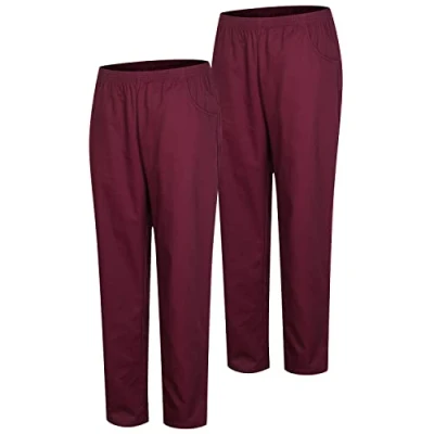Afbeelding van MISEMIYA Set van 2 Unisex sanitaire broek uniform medische werkbroek Ref. 8312 x stuks, Granaat 21, S, 21
