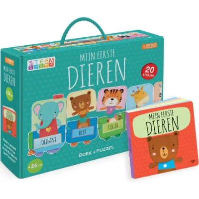 Afbeelding van Uitgeverij rebo mijn eerste dieren boek en puzzel