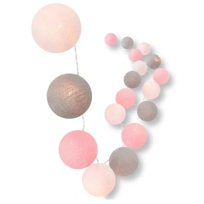 Afbeelding van CREATIVECOTTON Lichtketting, katoenen ballen met timer en dimmer (Home Sweet Home, 35 ballen)