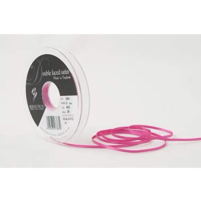 Afbeelding van Berisfords Dubbelzijdig satijnen lint, fuchsia, 3 mm