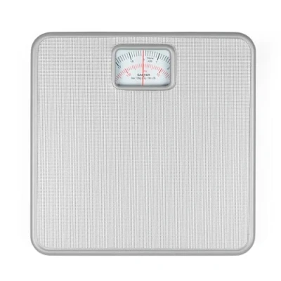 Afbeelding van Salter 433 SVDR Mechanical Bathroom Scale, Non Slip Mat, Easy to Read Rotating Dial, Large Platform for Generous Foot Room, 120 KG Maximum Capacity, No Batteries Required, Silver