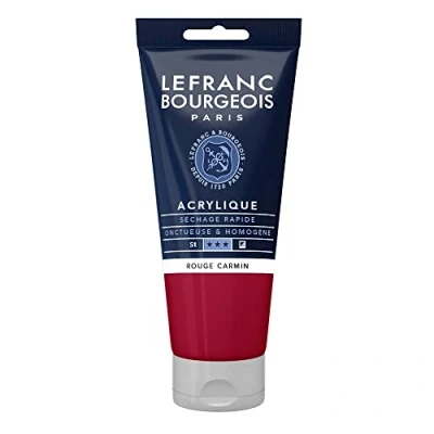 Afbeelding van Lefranc Bourgeois fijne acrylverf, Tube 80 ml, karmijnrood