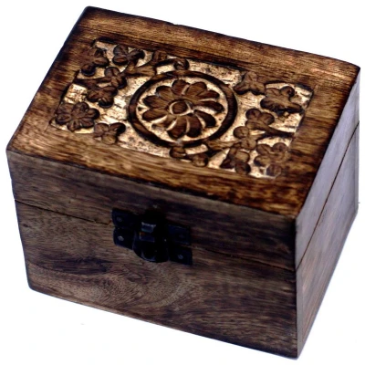 Afbeelding van Opbergbox 6 vakken Hout Etherische olie Sieradendoos Organizer