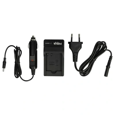 Afbeelding van vhbw Oplader compatibel met Panasonic Lumix DMC FS22, FS28, FS35 camcorder, actiecamcorder, laadstation + sigarettenaanstekeradapter