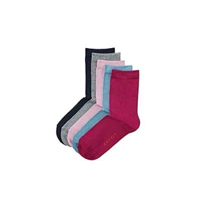 Image de ESPRIT Solid Mix 5 Pack, Chaussettes Mixte Enfant, Coton, Multicolore (Sortiment 10), 31 34 (Lot De 5)