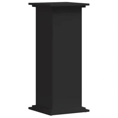 Afbeelding van Plantenstandaard 33x33x80 cm bewerkt hout zwart
