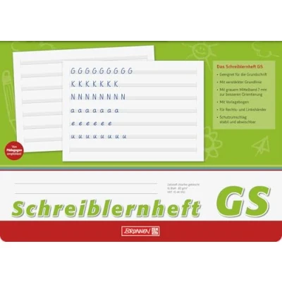 Afbeelding van Brunnen 1044002 Cahier d&#039;écriture (GS, A4, paysage, linéature GS, 16 feuilles)