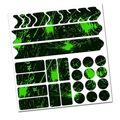 Afbeelding van AlphaShield R159, R161 Foliesticker, framebescherming, carbon voor mountainbike/BMX, lakbescherming (01 Racing Neon )