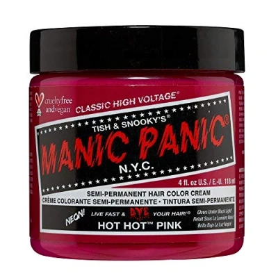 Image de Manic Panic Hot Pink Classic Crème, coloration capillaire semi permanente vegan et respectueuse des animaux, 118 ml