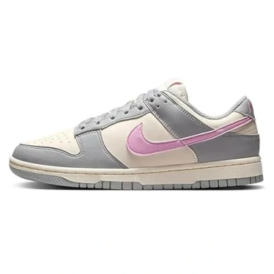 Afbeelding van Nike Sportswear DUNK NEXT Nature Sneakers laag, Dames, Maat: 36, Smoke grey/pink rise/pale ivory Hoogwaardig imitatieleer