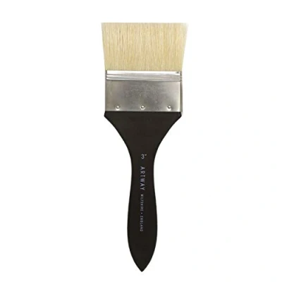 Afbeelding van Artway 7,6 cm platte kwast korte steel varkenshaar
