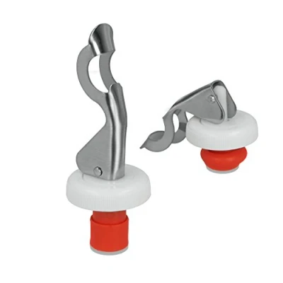 Afbeelding van Metaltex Flesdoppen Met opener 2 Cm Rvs Rood Stuks