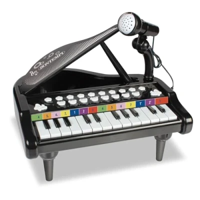 Afbeelding van Bontempi Elektronische Piano Met Microfoon 30 Cm Zwart