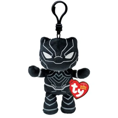 Image de Peluche Ty Marvel Beaniee Babies Soft Porte clés Black Panther