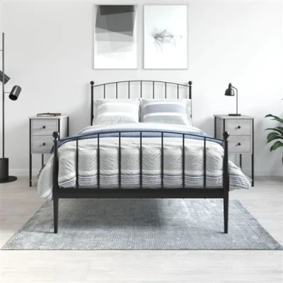 Afbeelding van vidaXL Nachtkastjes 2 st 32x42x70 cm bewerkt hout grijs sonoma eiken