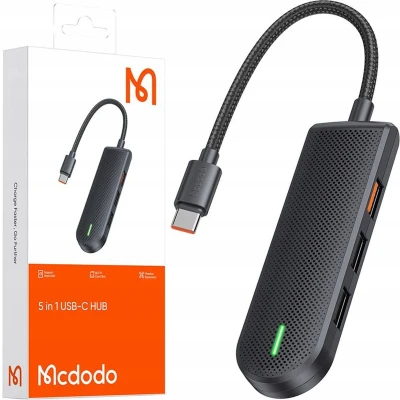 Afbeelding van Mcdodo® Adapter 5in1 Hub USB c Splitter 3x SD/TF 5Gbps