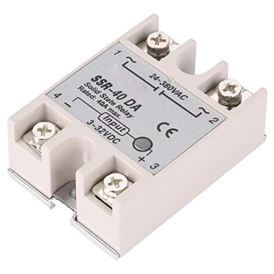Afbeelding van Solid State eenfasig relais DC AC SSR 40DA 40A 3 32V / 24 380V Relaismodule