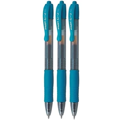 Afbeelding van Pilot G2 07 BL 7 Intrekbare gelrollerbalpen, 0,7 mm punt, lijnbreedte 0,39 mm, navulbaar, lichtblauw, 3 stuks