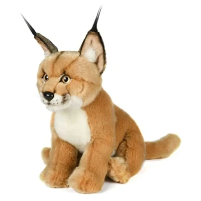 Afbeelding van Uni Toys Karakal, zitting 30 cm (hoog) pluche kat, Luchs, Caracal dier, knuffeldier, EW 25300