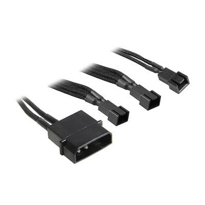 Image de BitFenix Duplicateur d&#039;Alimentation Molex 1M(4p)/3F(3p) Gaine Noire