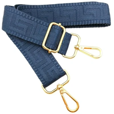 Afbeelding van Bandoulière Réglable Colorée pour Sacs Femme Bleu 80 130cm Sangle de Sac avec Gold Mousqueton, Durable Crossbody Sac, Guitare, Moderne Accessoires, 3,8 cm, 1322