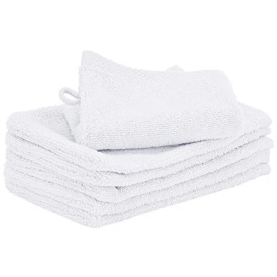 Afbeelding van Heckett &amp; Lane 6 pack katoen washandjes wit 16x21 luxe uitstraling huidvriendelijk en duurzaam