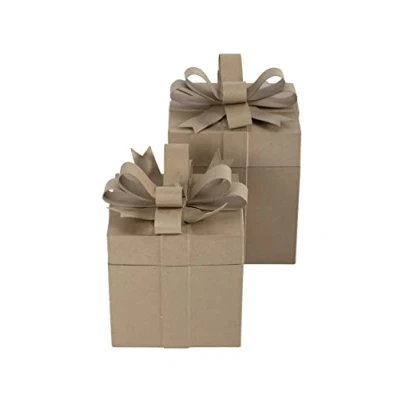 Afbeelding van Set van 2 vierkante geschenkdozen