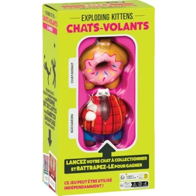 Afbeelding van Asmodee katten Vliegen: 2 nr. 1 Bordspellen, een kaartspel van de makers Exploding Kittens, familie en kinderspel vanaf 8 jaar, spelers, Franse versie
