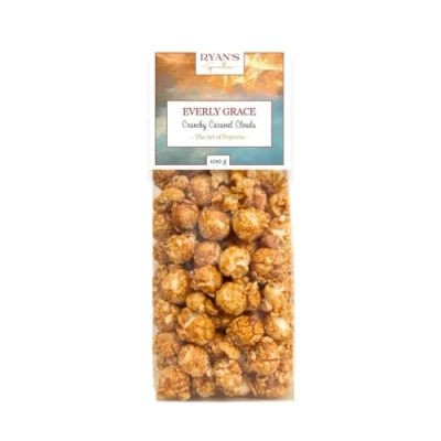 Afbeelding van Everly Grace popcorn Crunchy Caramel Clouds, 100 g gekarameliseerde met knapperige textuur, handgemaakt in onze werkplaats Augsburg, Duitsland